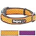 Blueberry Pet 13 Patterns Soft & Comfy Urban Chic Diamond Pattern Neoprene Padded Dog Collar, Yellow, Medium, Neck 14.5