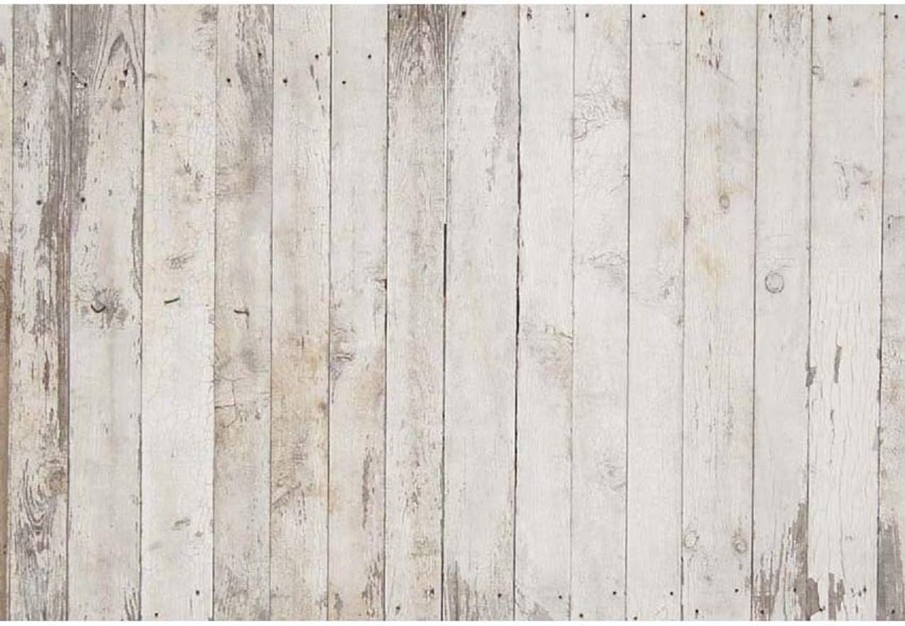 WaW 2.2x1.5m Fabric Photography Studio Backdrop Grey Wood Rustic Background for Newborn Baby Photoshoot