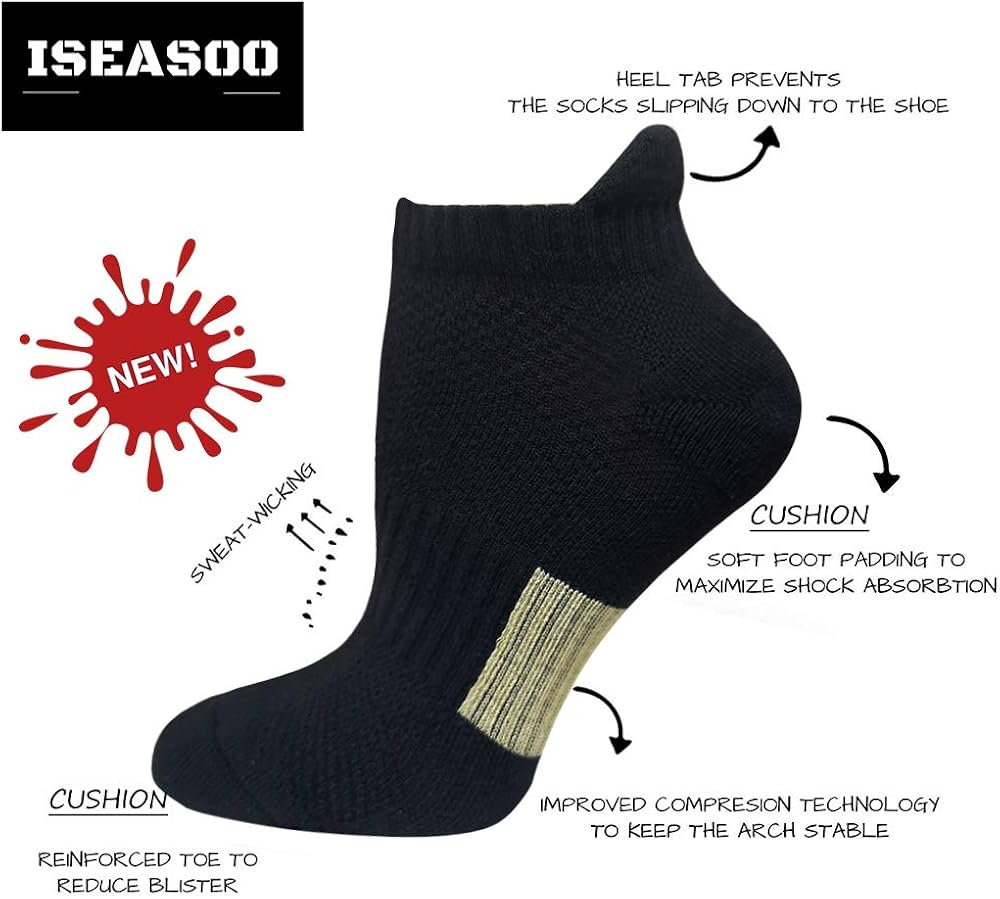 Copper Compression Running Socks For Men & Women-5/10 Pairs-Fit for Athletic,Travel& Medical: Clothing