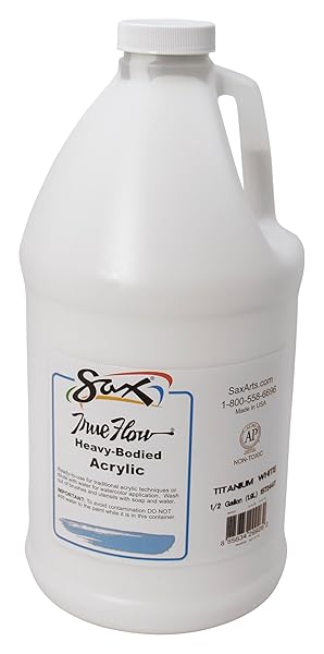 SAX PAINT ACRYLIC HB TITANIUM WHITE 1/2 GALLON