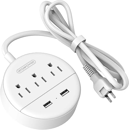 Amazon Ntonpower 電源タップ 壁掛け Acコンセント 3個口 15a Usb延長コード 1 8m 丸型 回転プラグ付き 小型 テーブルタップ スイッチなし 1500w出力 難燃樹脂 出張 旅行 家庭給電用 ホワイト Ntonpower 電源タップ 通販