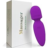 Portable mini Back Bullet Massager Waterproof Rechargeable Body Small Massager Fatigue Relieving Muscle Massager (Purple)