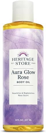 Heritage Store Aura Glow Massage Oil Rose 8 oz Liquid view 1