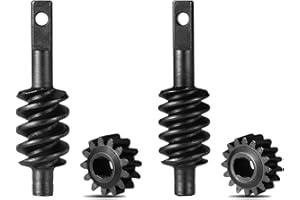 4pcs 2/13T & 2/16T Axle Overdrive Worm Gear Set for 1/30 Axial SCX30, Steel Front & Rear Axle Upgrade Parts for RC Crawler Pe