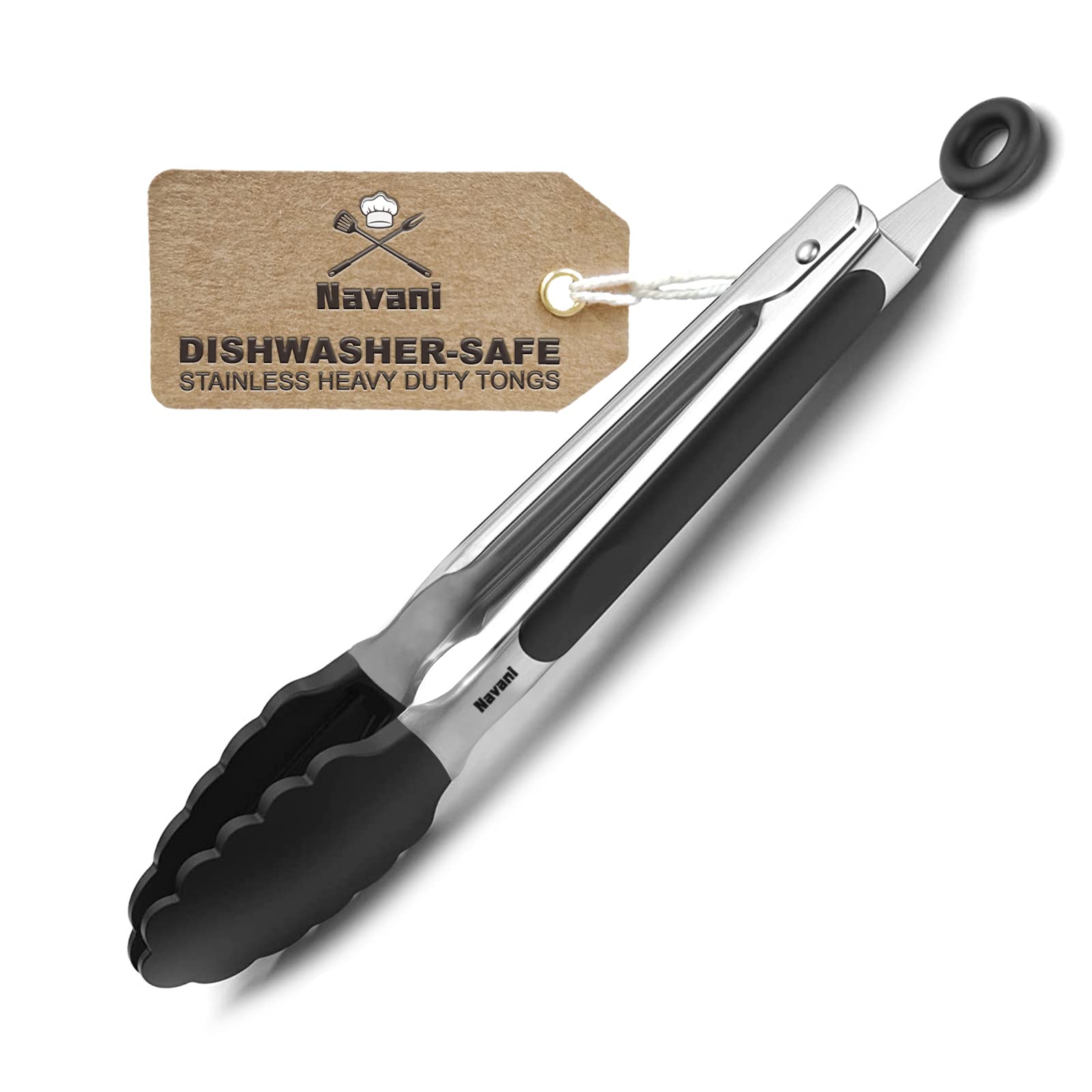 Navani 9inch Silicone Tongs for Cooking, Air Fryer & Salad