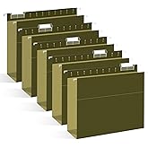 Extra Capacity Hanging File Folders, RAZCC 30 Pack Letter Size Reinforced Hanging Folders with Heavy Duty 3 Inch Expansion for Bulky Files, Filing Cabinet, Adjustable Tabs, Green