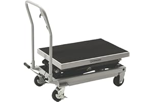 Strongway 2-Speed Hydraulic Rapid Lift XT Table Cart - 1000-Lb. Capacity, 54 1/4in. Lift
