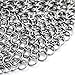 Umiwe Basics Round Cast Iron Cleaner 7 Inch Stainless Steel Chainmail Scrubber Skillet Cleaner with Ring