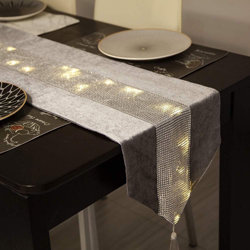 lights under tablecloth