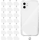 Sinmoe 24 Pcs Phone Lanyard Tab Universal Phone Tether Patches TPU Replacement Patches Compatible Telephone Case Cell Smartphone Case Safety Lanyard Non Adhesive