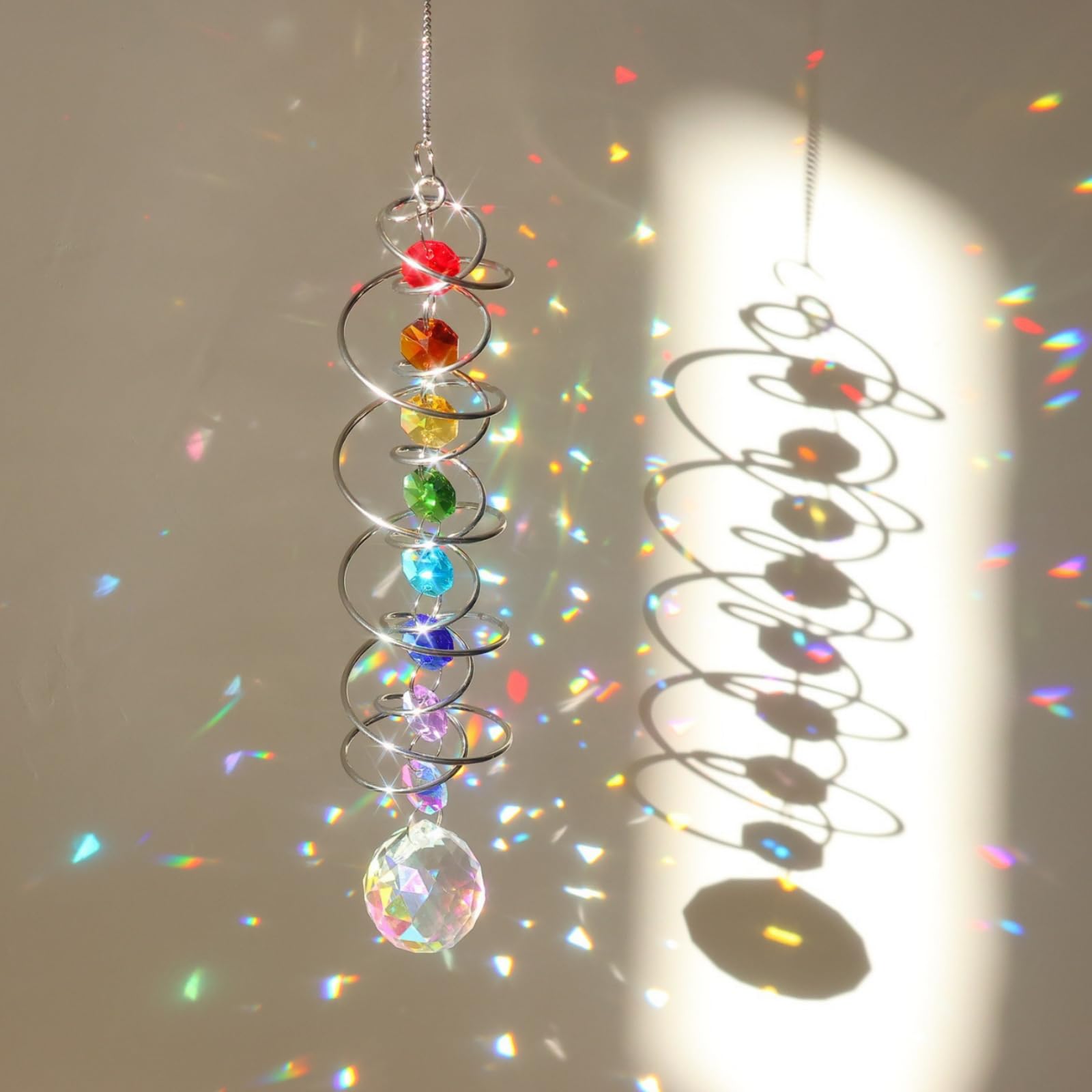 Sun catchers for windows,bead spinner,dream catcher crystal ornaments,Suncatcher Crystal Rainbow Maker Suncatcher Car Accessories