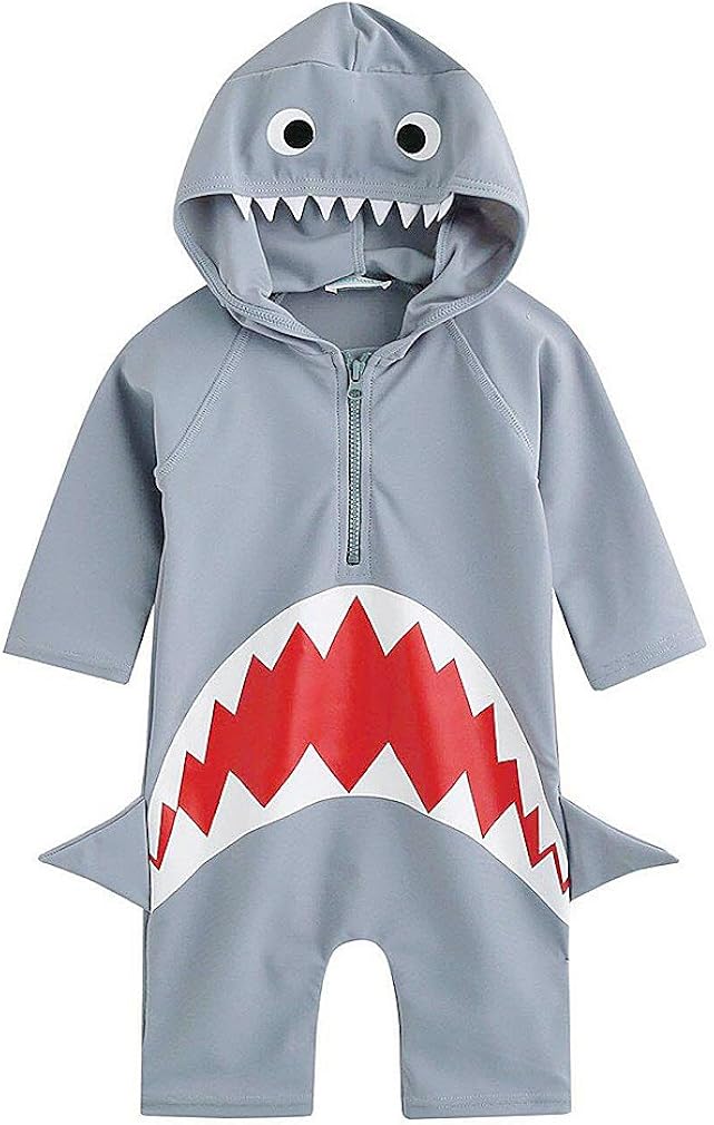 Kids One Piece Rash Guard Shirts 3D Shark/Alligator/Dinosaur Sunsuit Boy Swimsuits for 1 to 5 Years