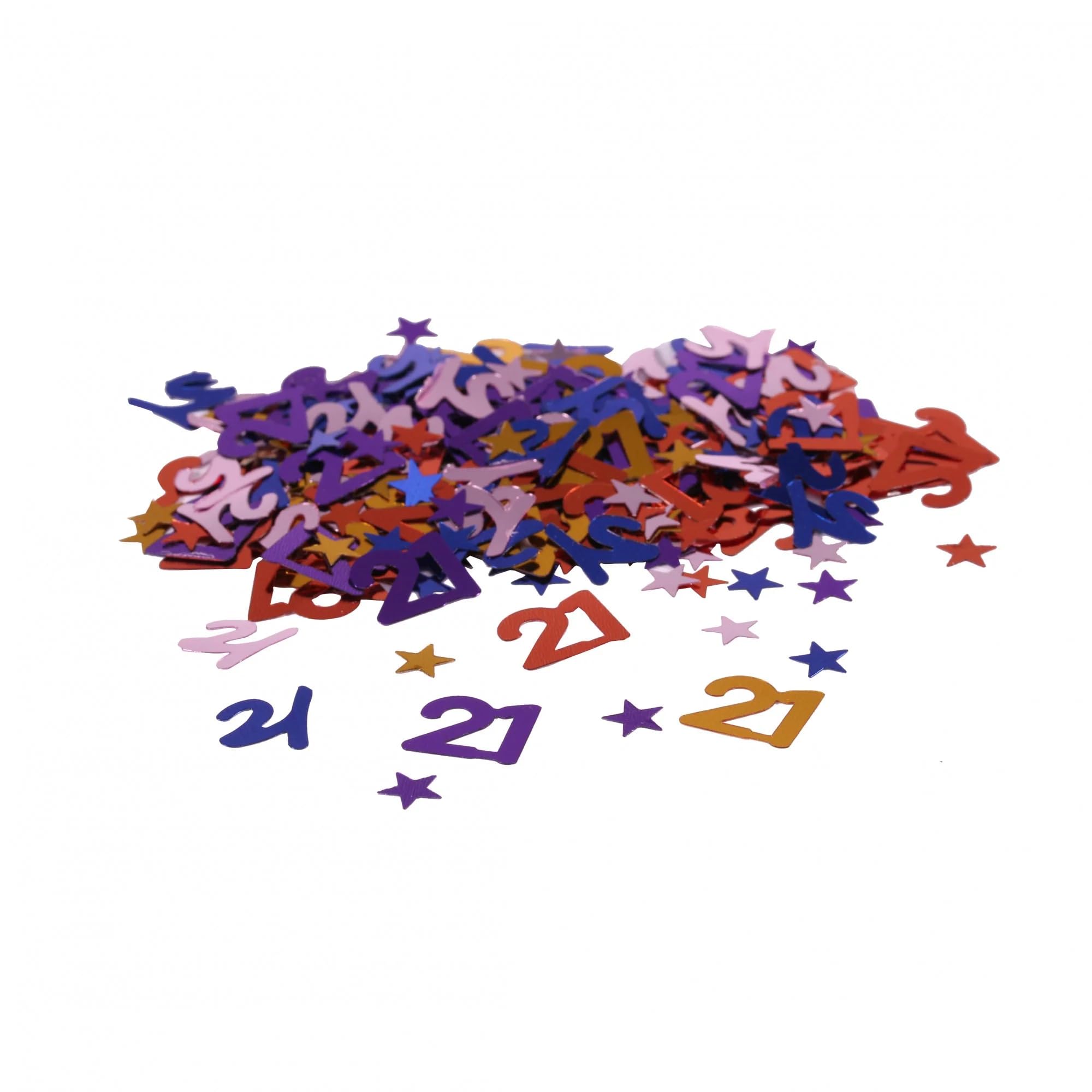 21st Age 21 Multicoloured Confetti with Stars