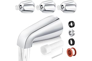 Bathtub Faucet and Shower Knobs Replacement,Easy to Install Tub Spout Set for 1/2" Copper Pipe,1/2" IPS and 3/4" IPS with Ins