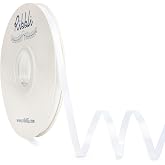 Ribbli White Satin Ribbon,Double Faced Satin 1/4 inch x Continuous 50 Yards,White Ribbon Use for Bows Bouquet,Gift Wrapping,Wedding Decoration,Floral Arrangement