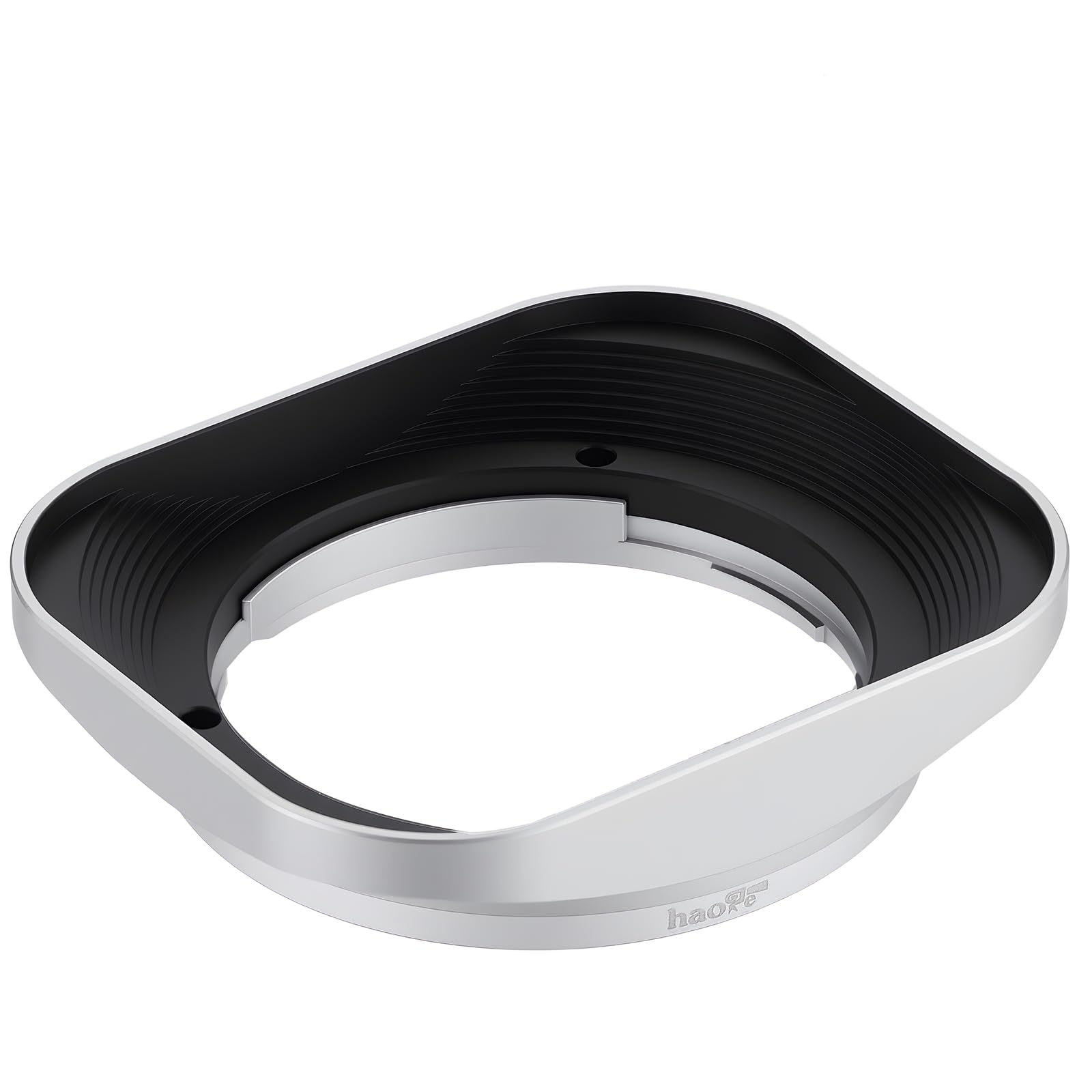 Haoge LH-X35S Bayonet Rectangular Square Metal Lens Hood for Fujifilm Fuji Fujinon XF 35mm F2 R WR XF35mmF2, XF 23mm f2 R WR XF23mmF2 and XC 35mm F2 XC35mmF2 Lens replace LH-XF35-2 Silver