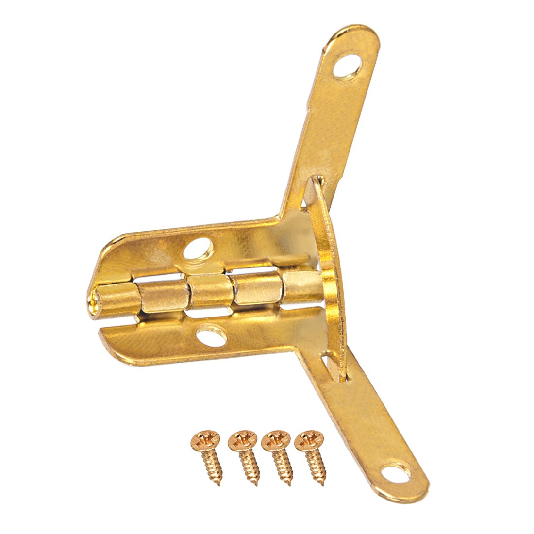 Sourcingmap Concealable Quadrant Hinge 28mmx22mm Foldable Gold Tone Boxes Case Fittings 10pcs