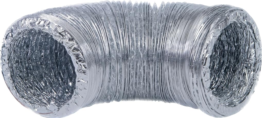 FRS Aluminium Flexible Ducting Hose 125mm / 5" - 10 Metre Length Ventilation Extraction Hydrophonic