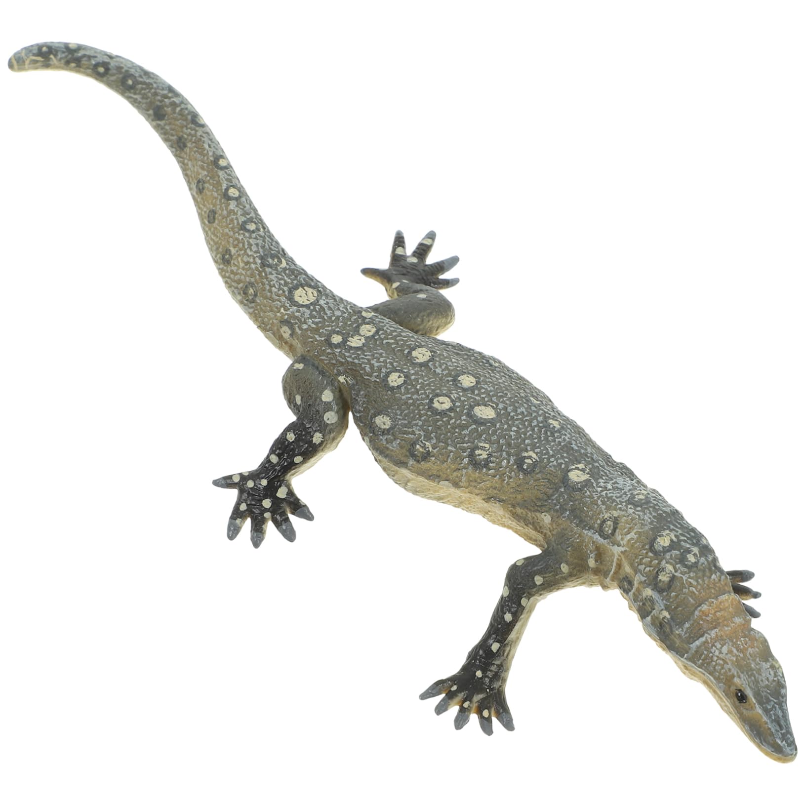 Realistic Eye-Spotted Monitor Lizard Model - Lifelike Plastic Lizard Figure for Kids Educational Toy and Decoration - 15Cm Green Reptile Ornament