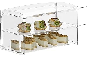 LUOBAO Acrylic Bakery Display Case,Acrylic Pastry Display Case,Donut Display Cabinet,Countertop Display Cases for Bakery, Deli