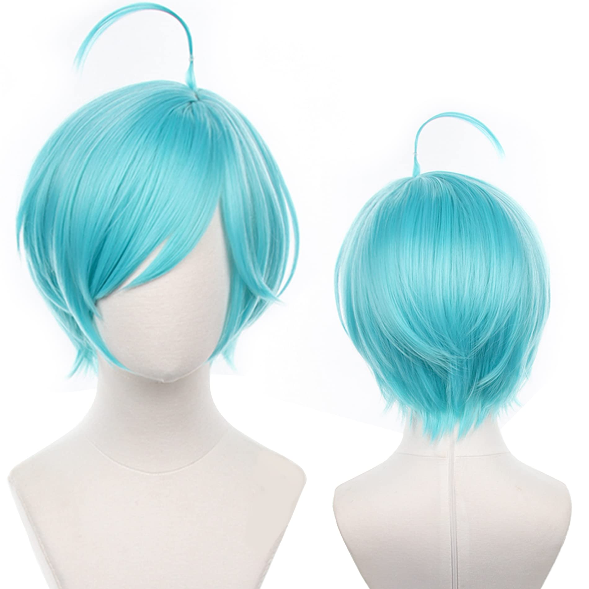 Blue Short Cosplay Wig Heat Resistant Synthetic Universal Costume Hairs for Women Men Halloween Chiristmas Comic Con Replacement Wigs โ image 1