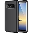 Mieziba for Galaxy Note 8 Case,Shockproof Dropproof Dustproof,3-Layer Full Body Protection Heavy Duty High Impact Hard Cover Case for Samasung Galaxy Note 8,Black