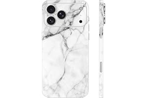 Skin Wrap for iPhone 13/14/15/16/17 Pro Max, Vinyl Decal Sticker Cover Protective Film for Phone Back, Camera, Frame (White, 