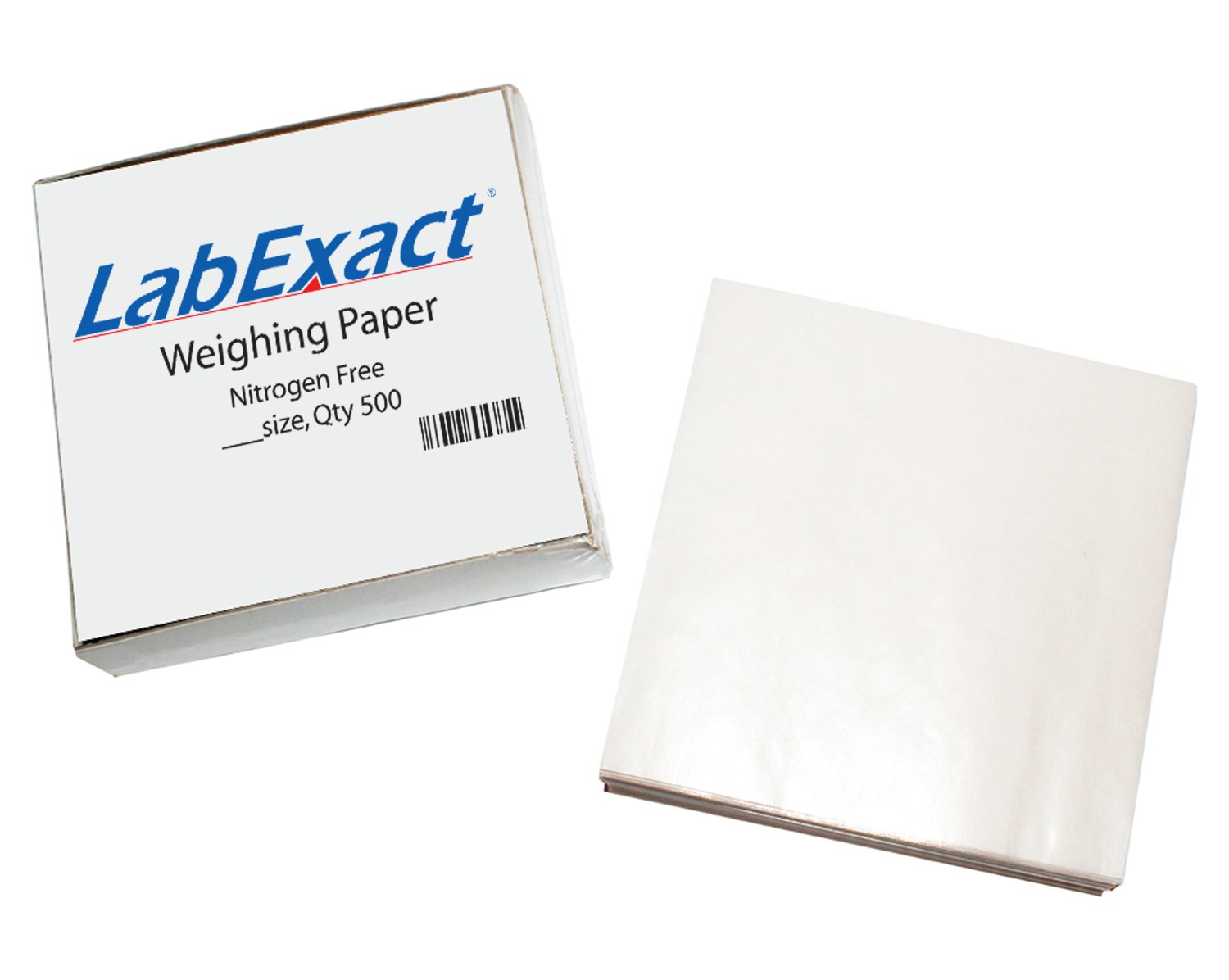 LabExact 1200158 W33 Cellulose Weighing Paper Sheet, Nitrogen Free, Non