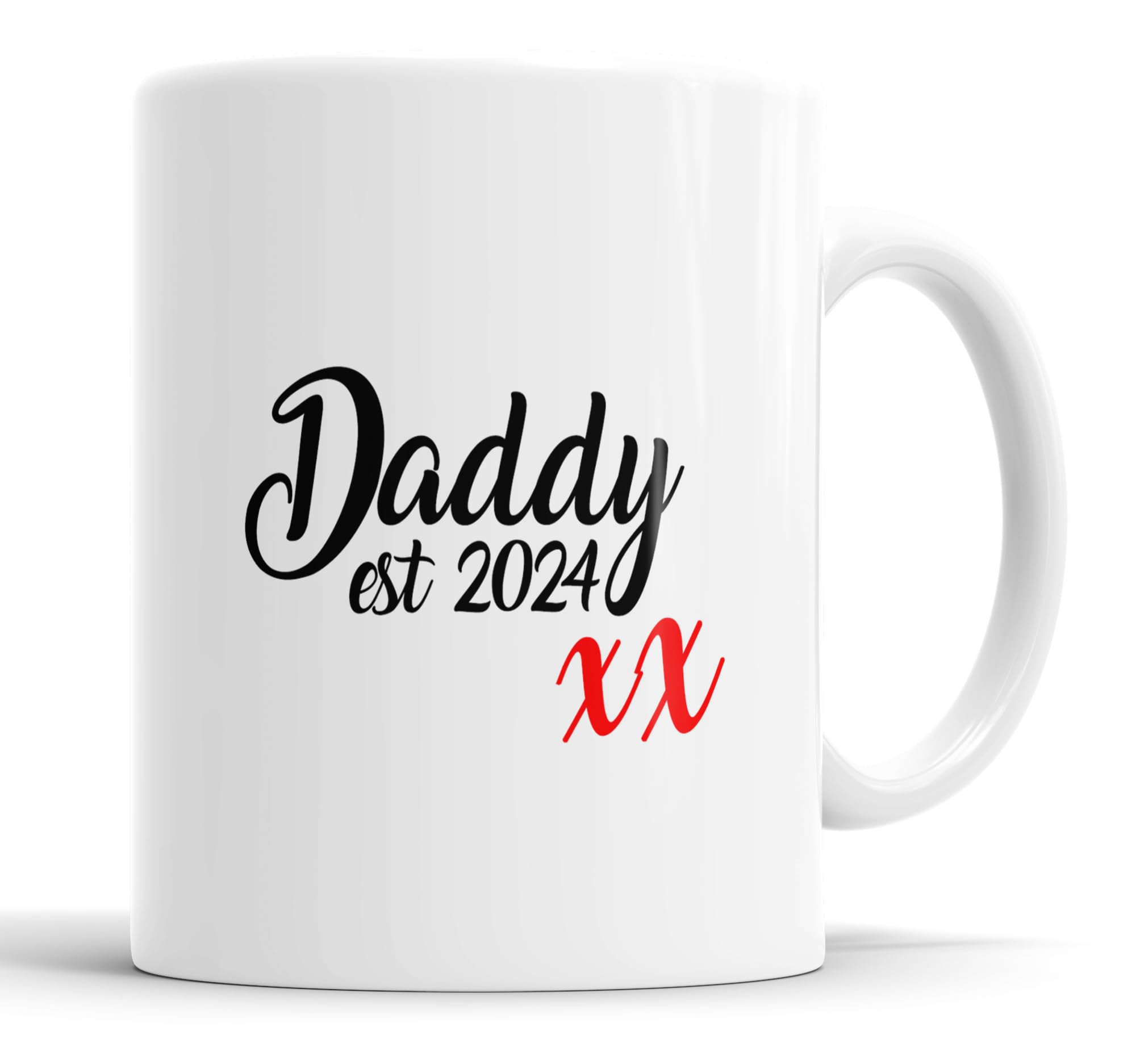 New Dad 2025 Mugs. Cup for New Parents with Daddy est 2025. Perfect Standout Gift for Any Newborn Baby Arrival for Dad Father