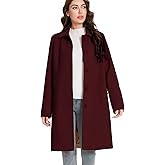 Mars Guard Women's Peacoat-Single Breasted Thick Mid-Length Winter Classic Trench Coat with Pockets,Warm for Work Casual