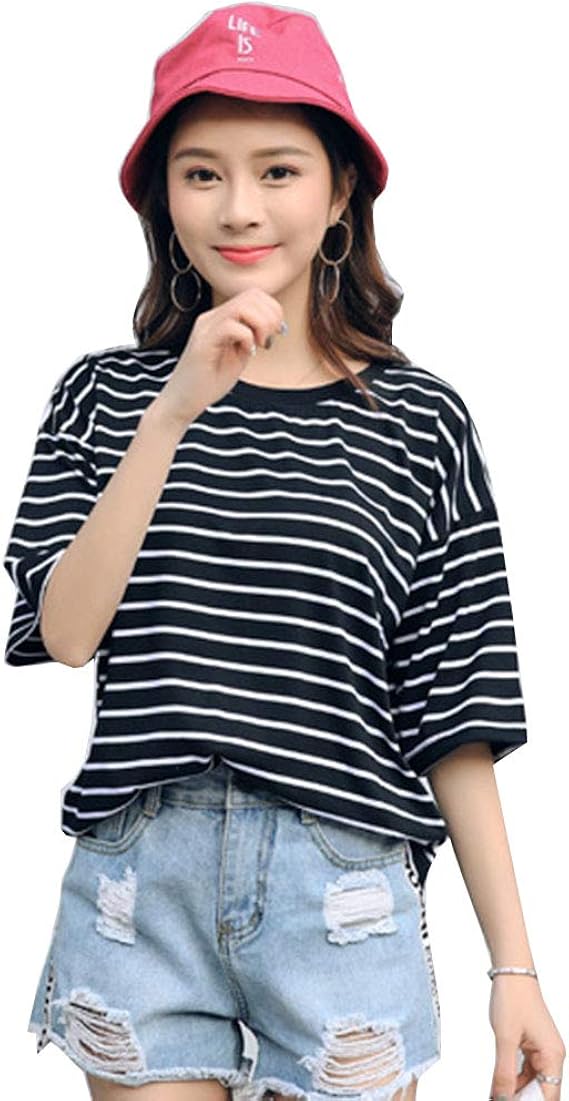 Amazon Tシャツ レディース 半袖 大きいサイズ ゆったり シンプル トップス 無地 体型カバー Uネック Tシャツ カットソー 柔らかい 無地 レディース M 2xl Tシャツ カットソー 通販