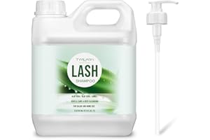 TWILASH BY DLY Lash Shampoo Bulk, Eyelash Cleanser for Extensions 2 Liters, Dispenser Pump, Non-irritating or Burning Eyelid Foaming Cleanser for Professional Salon and Home Use (Aloe Vera-2L)