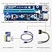 VICTONY 6 Pack 6 Pin PCI-E 1x to 16x Powered Riser Adapter Card w/ 60cm USB 3.0 Extension Cable & 6 Pin PCI-E