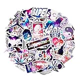 Car Stickers [100 pcs], Breezypals Galaxy Laptop Stickers Motorcycle Bicycle Luggage Decal Graffiti Patches Skateboard Stickers for Laptop - No-Duplicate Sticker Pack