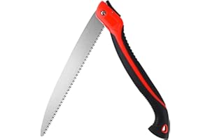 WEIMELTOY 12 Inch Folding Pruning Saw, Heavey Duty Folding Hand Saw with SK5 Triple-cut Razor Teeth Used for Trees Wood Cutting Camping Gardening Work, Hiking, Landscaping, Tree Trimming
