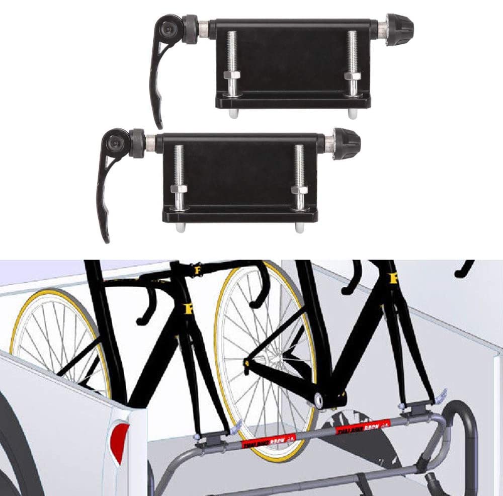 Photo 1 of ALAVENTE Bike Fork Mount Bicycle Quick-Release Aluminum Alloy Fork Block Mounts Bike Rack Carrier Holders for Car Pickup Bed 2 Pcs