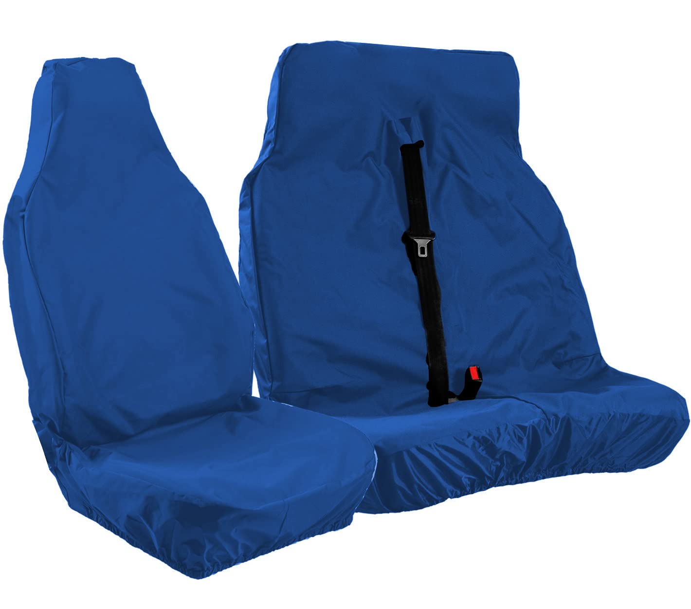 Carseatcover-UK® Heavy Duty Blue Waterproof Van Seat Covers (Universal Fit) - Single + Double