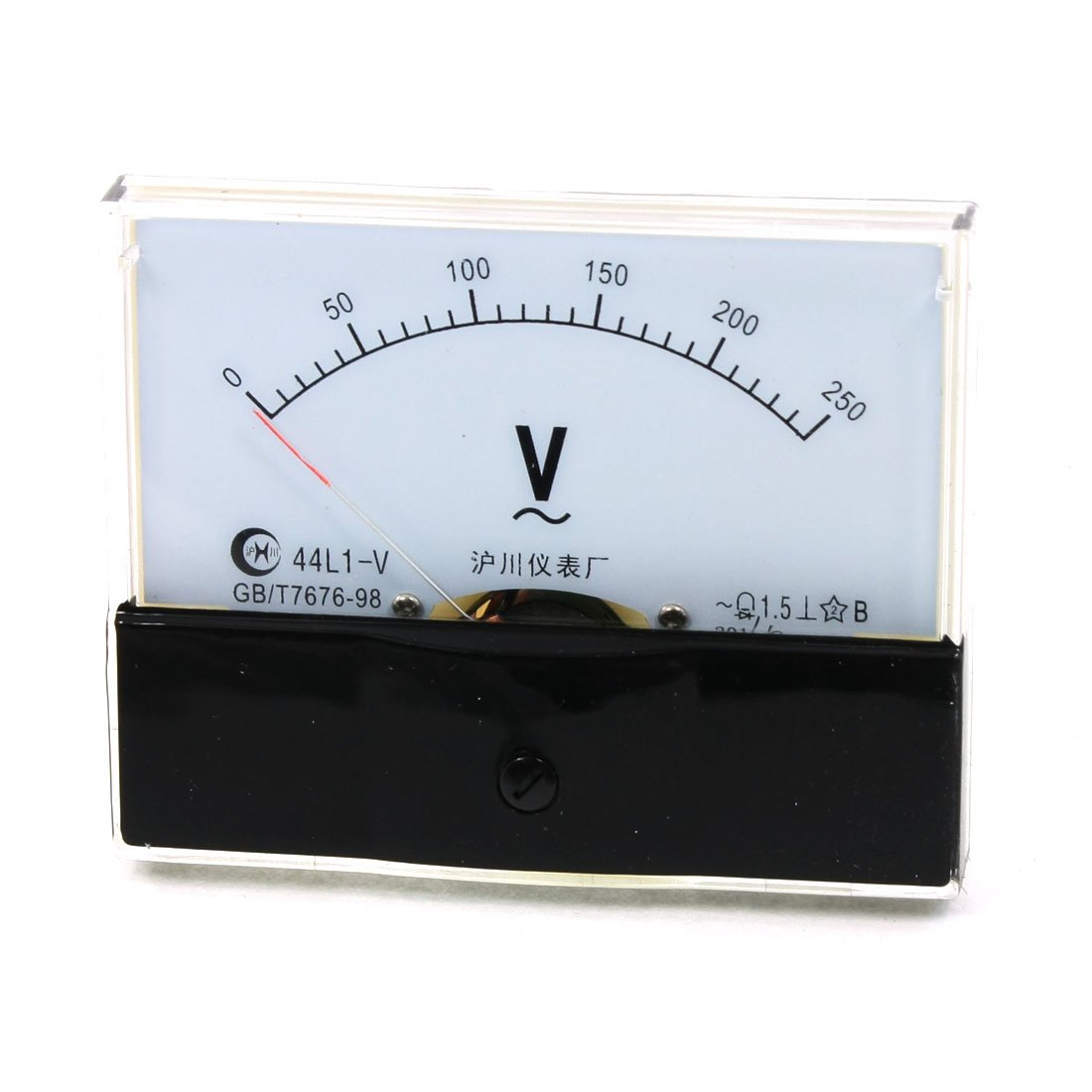 sourcingmap Rectangle Shaped Analog AC 0-250V Scale Range Ampere Ammeter Panel Meter