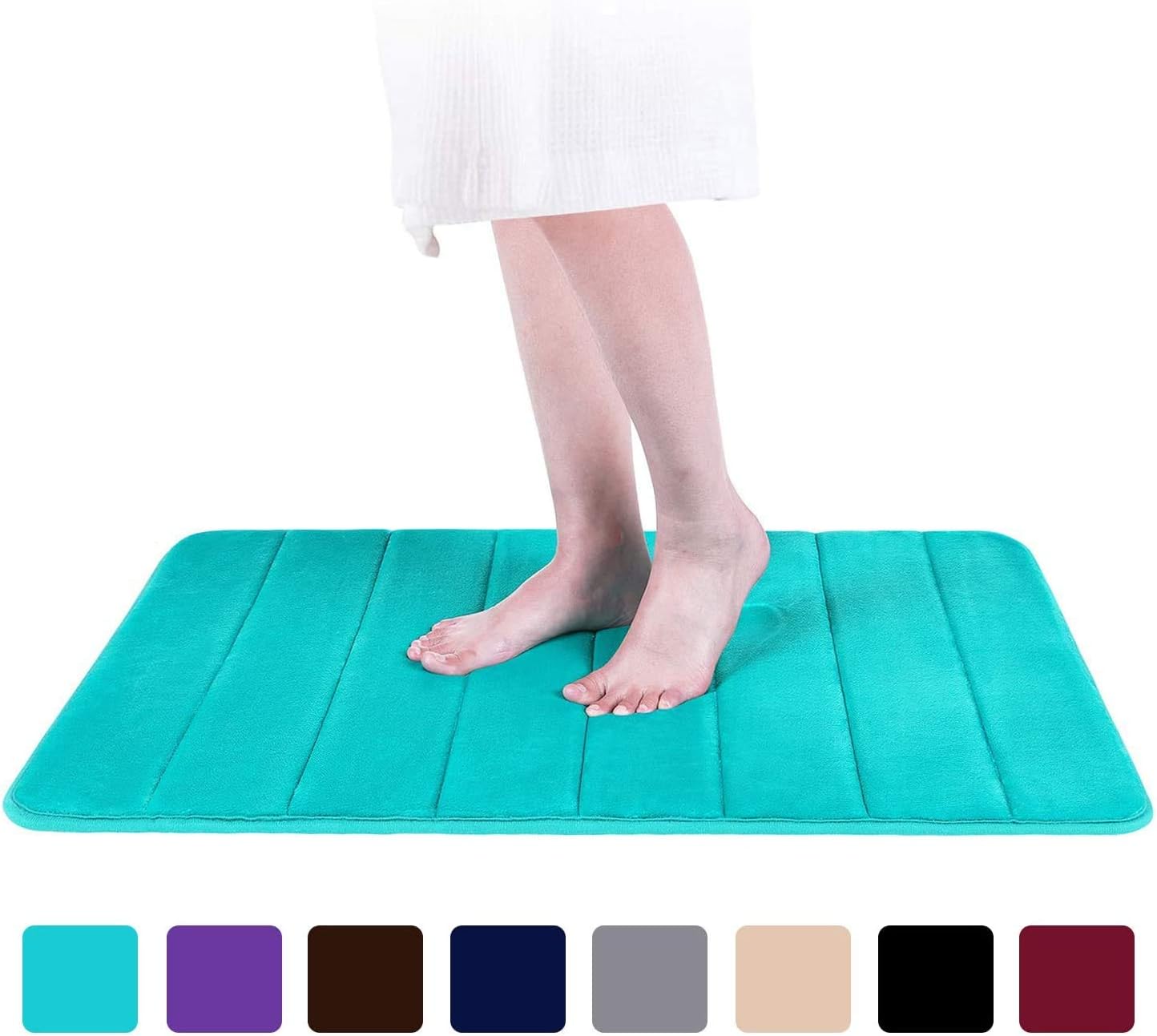 Soft Memory Foam Bath Mat Non Slip Bathmat Water Absorbent Bath