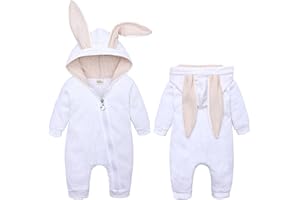 ABTSHU Easter Outfit, Hooded Soft Cotton Baby Boy Girl Bunny Costume, Baby's First Easter