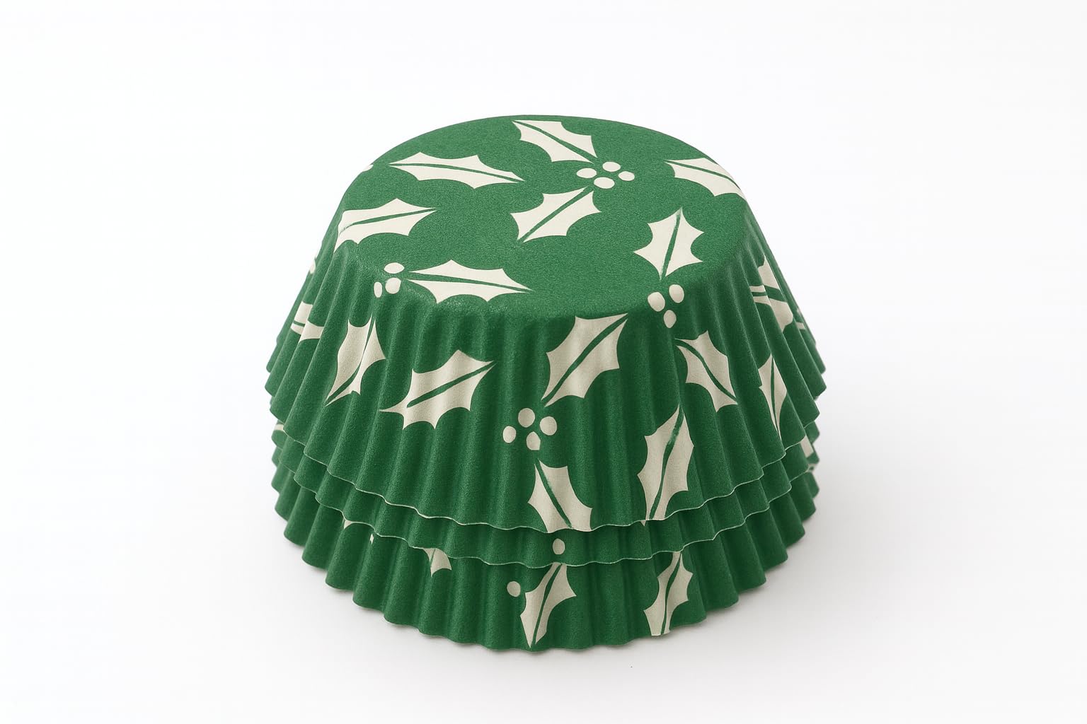 Holly Green Cupcake Cases