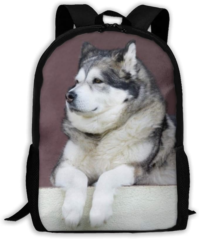 Alaskan Malamute Huskies Print Lightweight Backpacks Casual