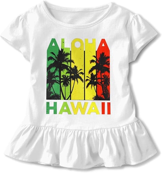 Amazon ヴィンテージ ハワイアンアイランド Tシャツ ハワイアロハ州 幼児 女の子用 ベビージャンプスーツ ロンパース ワンジー 面白いサンスーツ Us サイズ 4t カラー ホワイト Tシャツ カットソー 通販