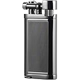 Antique Style Lift Arm Tobacco Pipe Cigarette Butane Lighter with Tamper & Pick (Black)
