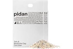 pidan Mix Cat Litter,Tofu Cat Litter with Bentonite 70%:30%,Absorbent and Fast Drying,Flushable Tofu Litter,Selected Quality Pea Dregs,5-Fold Water Absorption,Strong Clumping（5.3lb×2bags）