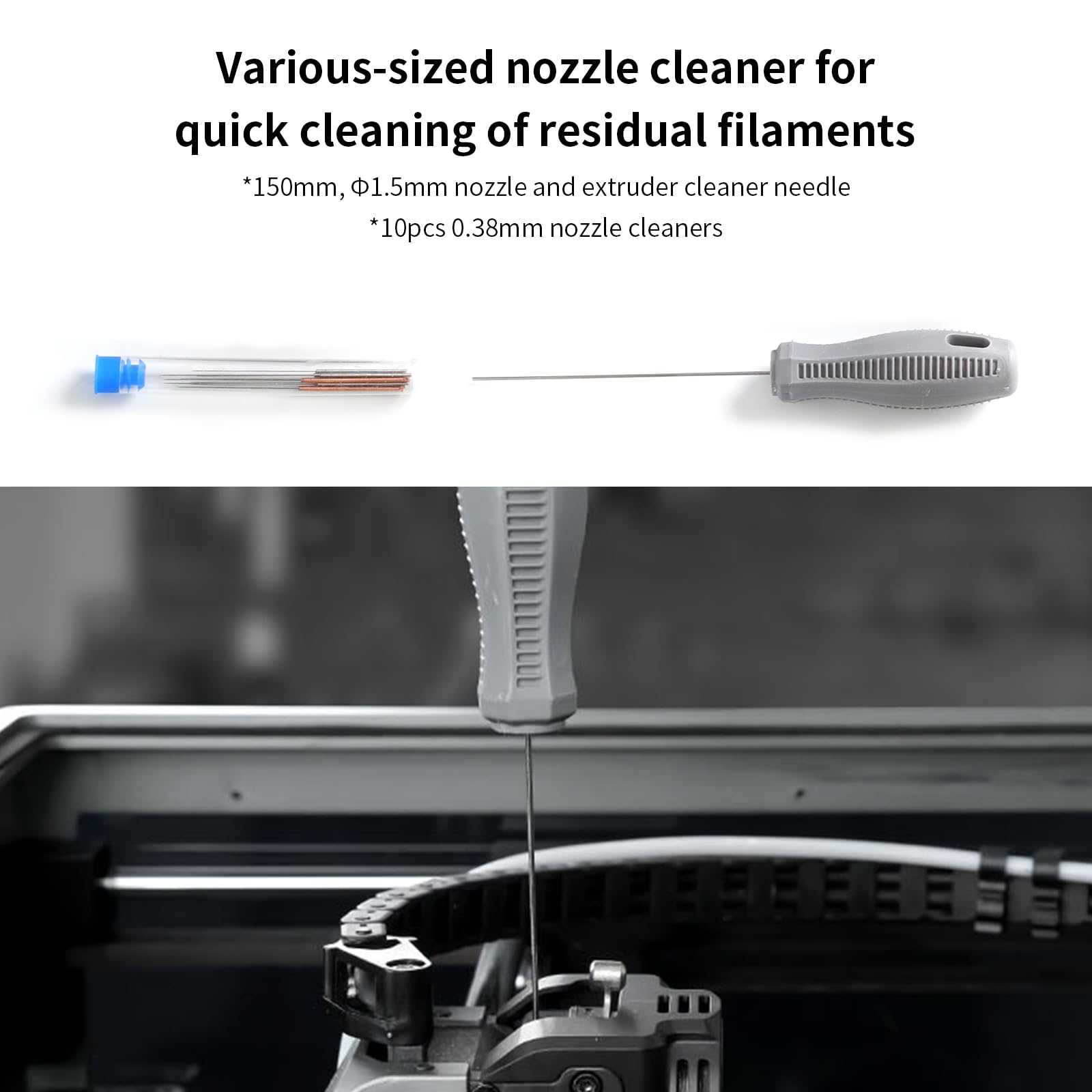 Creality 3D Drucker Tool Kit Pro 74pcs Toolkit, Modell-Nachbearbeitung 3D Drucker Werkzeug Kit, Düsenreinigungsset, Abschluss, Entgratungs, Entfernungswerkzeuge, Reinigungsnadeln, für alle 3D Drucker 5