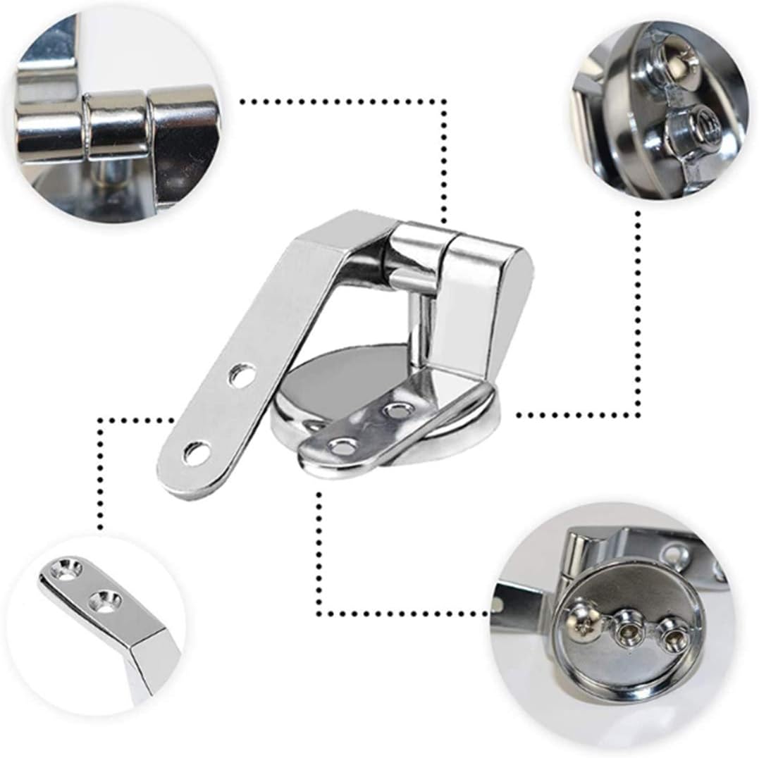 Concisea 1 pair of toilet hinges, toilet hinges, suitable for all kinds of toilet styles such as wood metal or plastic - Image 5