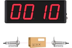 YMJOINMX Digital LED Counter Count Up to 9999 Laser Sensor 4in Digits Display Counter People Visitor Counter 110-240V