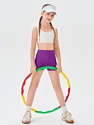 Haloumoning Girls Athletic Shorts Kids High Waisted
