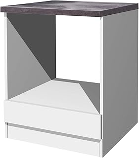 Flex-Well Herdumbauschrank LUCCA | Ofenschrank für Backofen | Breite 60 cm | Weiß